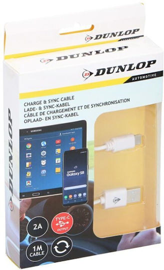 Dunlop USB 2.0 Kabel USB Typ-C männlich - USB-A Weiß 1m 15246
