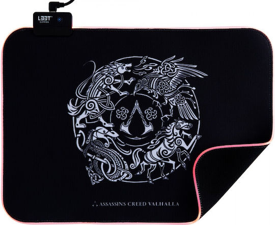 Deltaco L33T Assassin's Creed Valhalla Mauspad Mittel (355mm) mit RGB-Beleuchtung Schwarz 1830145