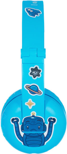 BuddyPhones Play Glacier Wireless / Wired Kids' On Ear Headphones Blue