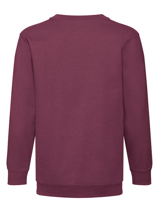 Fruit of the Loom Kids Sweatshirt Burgundy Classic