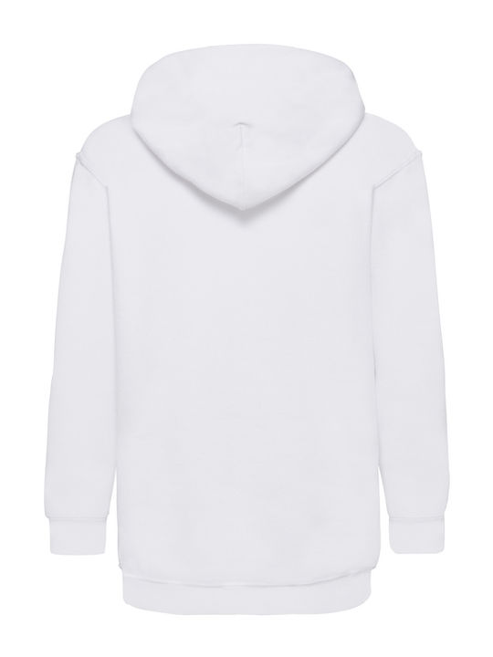 Fruit of the Loom Детски Суичър с Качулка и Джобове Бял Kids Classic Hooded Sweat