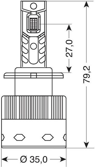 Lampa Лампи Автомобила D4R / D4S Canbus LED 6000К Хладно бяло 12-24V 35W 2бр