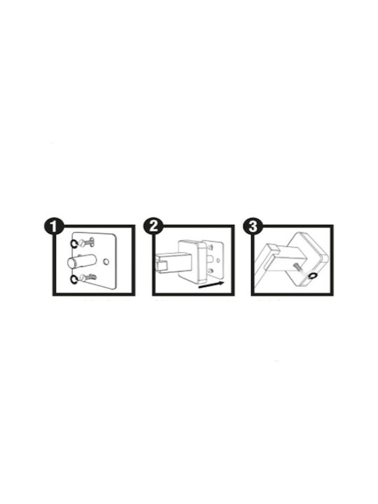 Tekno-Tel MG335 Single Wall-Mounted Bathroom Ring ​19x6cm Black