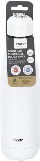 Μπουκάλι Θερμός Ανοξείδωτο 500ml Λευκό
