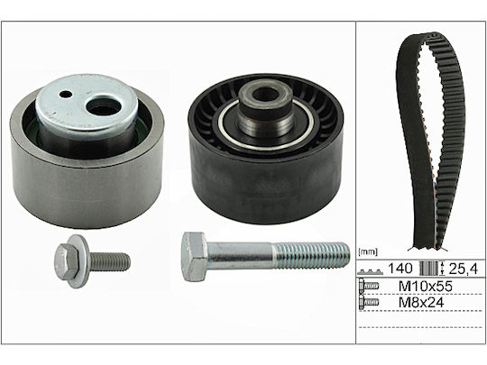 INA Set of Car Engine Belt for Citroen Jumper 530044010