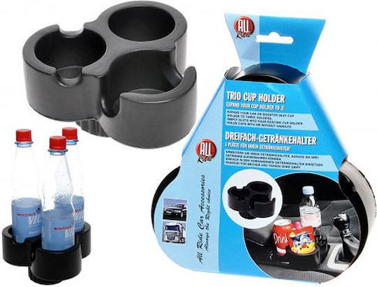 All Ride Car Cup Holder 3 Positions for Console Universal in Black Color