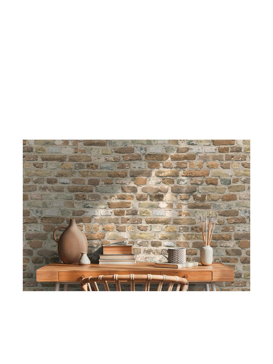 Tapet de Perete 1000x53cm Vinil Bej Lavabil
