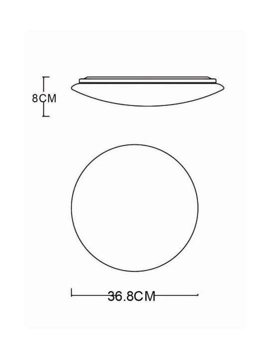 Globo Lighting Pierre Ceiling Mount Light 37cm Silver with Integrated LED