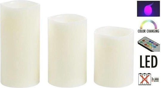LED RGB Wax Polish Candle 3pcs