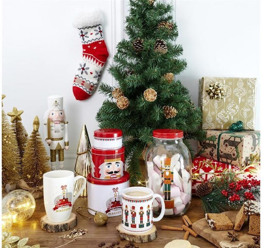 Weihnachtliche Metallisch Figur Box Rot 3Stück