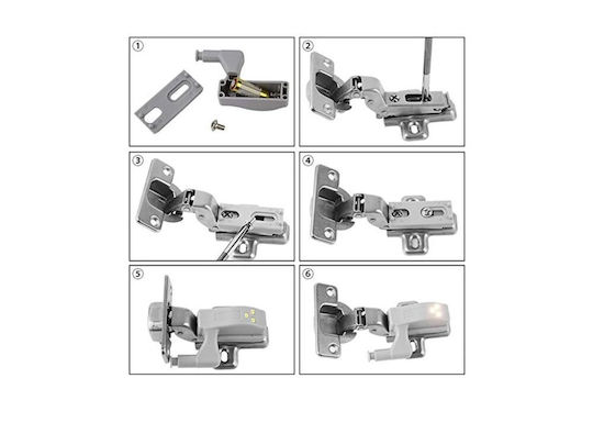 LED Light Hinge for Cabinets with Battery Powered and Photocell 1pcs