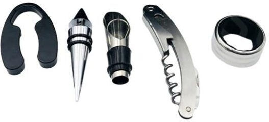 Set de accesorii pentru vin Suport pentru sticlă cu închidere magnetică 6buc AT0001035