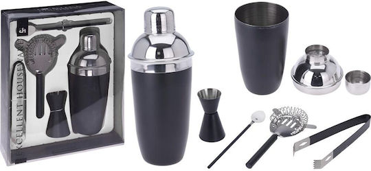 Excellent Houseware Σετ Cocktail Από Ανοξείδωτο Ατσάλι Σε Μαύρο Ματ 5τμχ A12405590