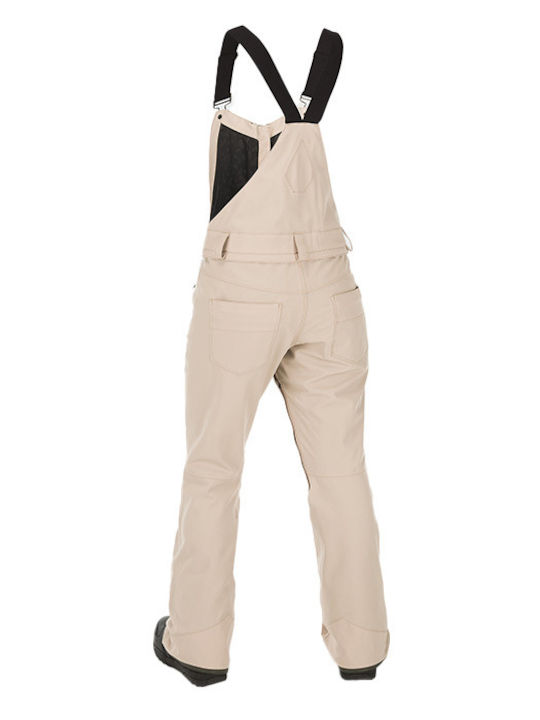 Volcom Swift Bib Overall H1352311-SAN Women's Dungarees for Ski & Snowboard Beige