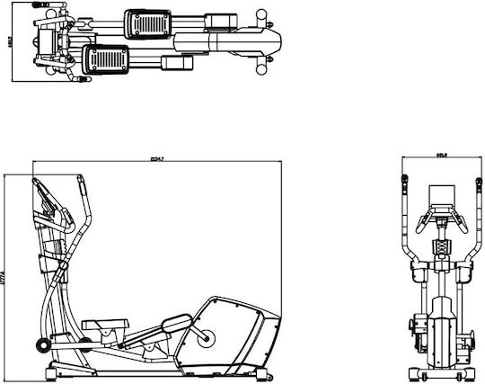 DKN Technology EB-5100i Elektromagnetisches Crosstrainer-Gerät mit Scheibe 14kg für Benutzer bis 150kg