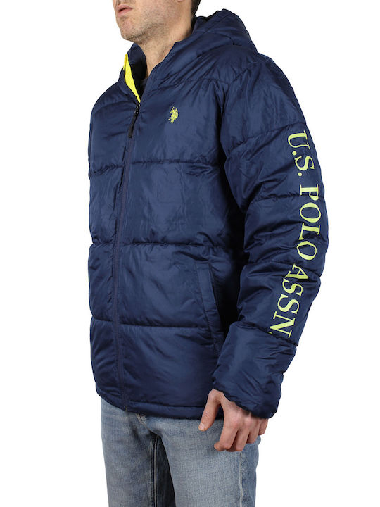 U.S. Polo Assn. Men's Winter Puffer Jacket Navy Blue