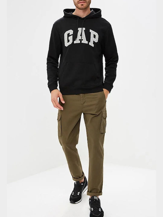 GAP Men's Sweatshirt with Hood and Pockets Black