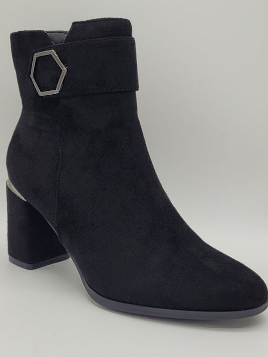 Verde Wildleder Damen Knöchelstiefel Schwarz