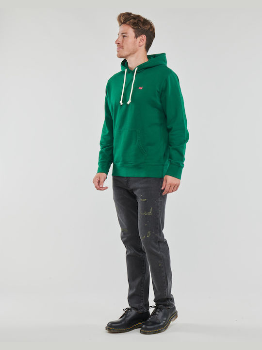 Levi's Men's Sweatshirt with Hood and Pockets Green