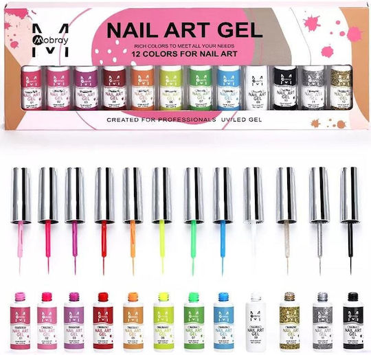 Nail Art Gel Νυχιών Πολύχρωμο