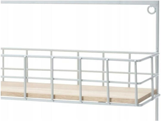 Zaros Raft Metalic De Perete 32x10.5x29cm Alb