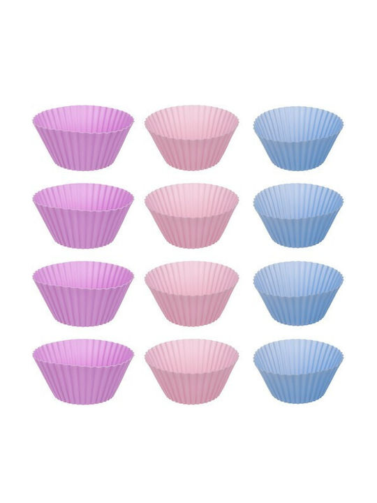 Ruhhy Non-stick Aluminum Cupcakes & Muffins 12 Cups Baking Pan 35x26.5x3.5cm