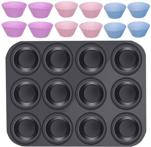 Ruhhy Backform Törtchen/Muffins Aluminium 12 Plätze 35x26.5x3.5cm 1cm