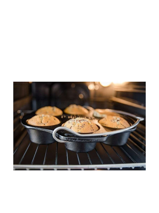 Petromax No Coating Cast Iron Cupcakes & Muffins 6 Cups Baking Pan Petromax 27x27x4.5cm
