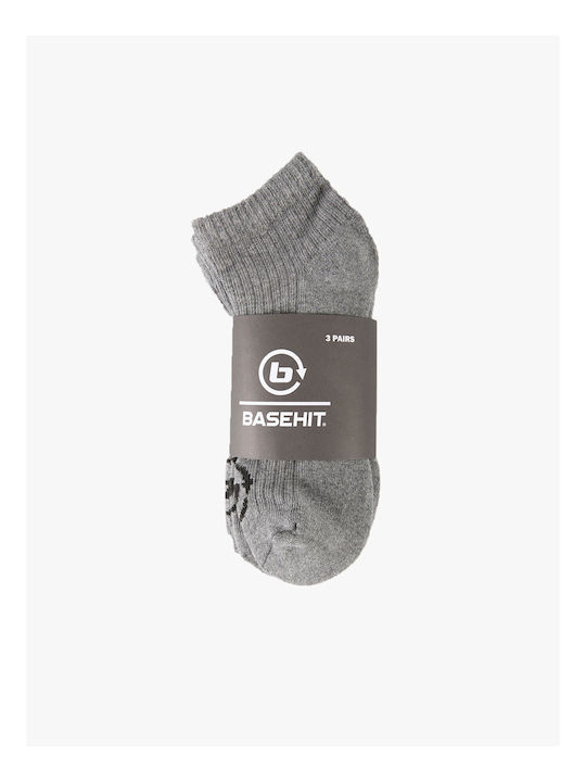 Basehit Κάλτσες Grey Melange 3Pack