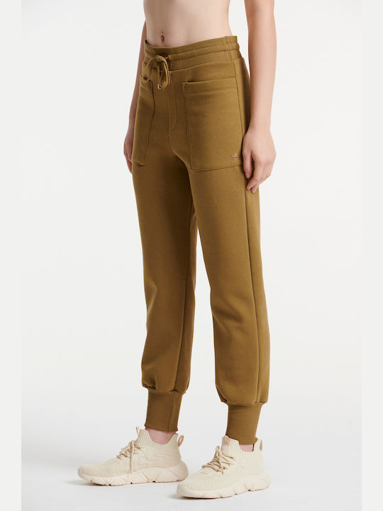 SugarFree Women's Jogger Sweatpants Khaki