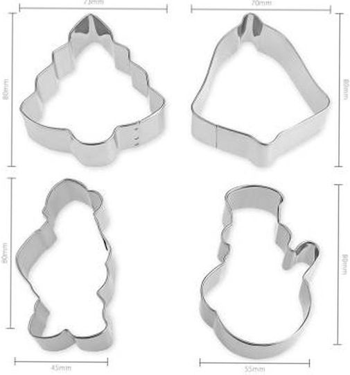 Sugar Love Inox Cookie Cutter 4pcs