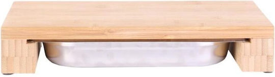 Cook Concept Σετ Επιφάνεια Κοπής Ξύλινη με Συρόμενο Δίσκο Μπεζ 34.5x16cm 2τμχ
