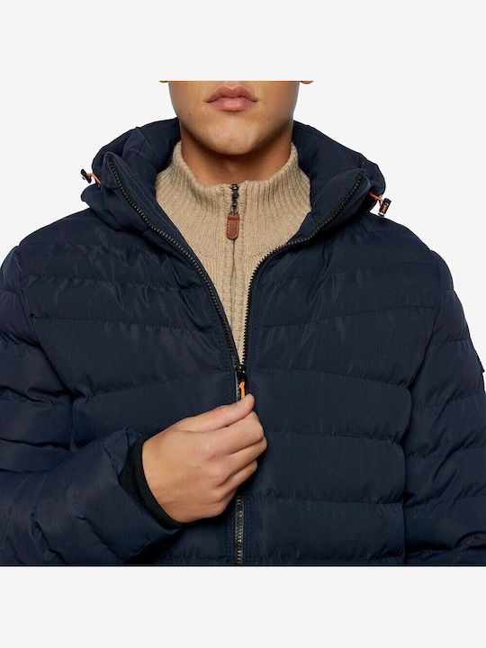 Χειμωνιάτικο Μπουφάν Puffer Navy Μπλε