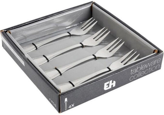 Inox Fruit/Dessert Fork Set Silver 4pcs