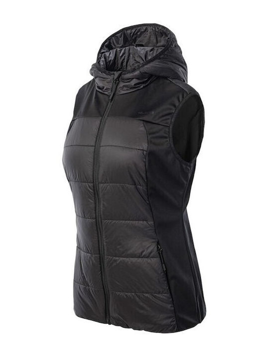 Loanna Women's for Hiking Short Puffer Jacket for Winter with Hood Black