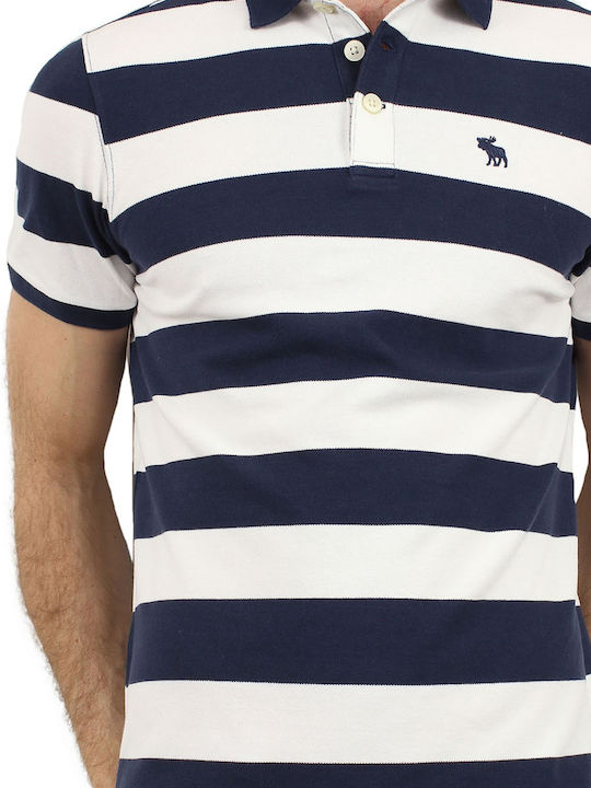 Abercrombie & Fitch Herren Kurzarmshirt Polo Blau