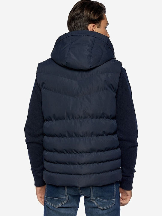 Sleeveless Jacket Puffer Blue