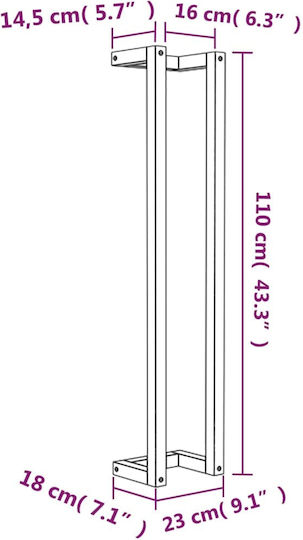 vidaXL Single Wall-Mounted Bathroom Rail ​110x110cm White