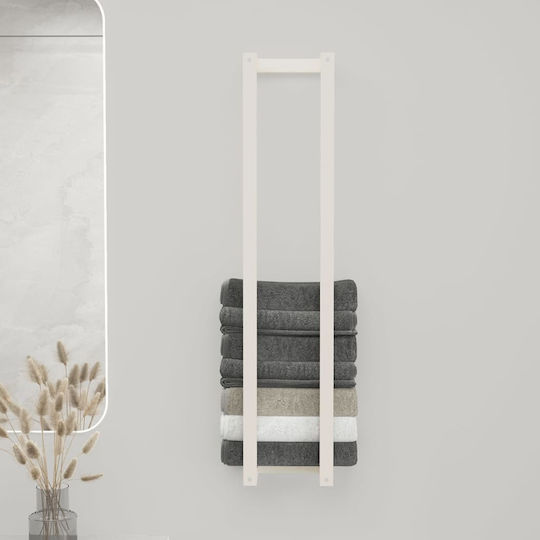 vidaXL Single Wall-Mounted Bathroom Rail ​110x110cm White