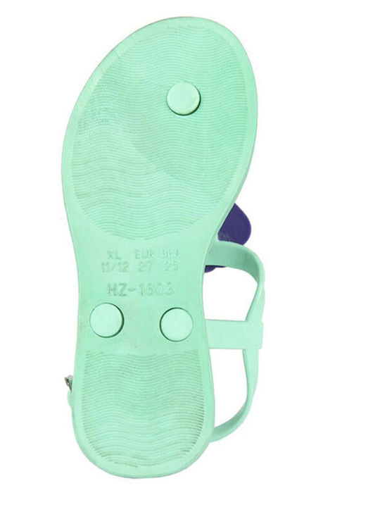 Children's Ariel Flip Flops Disney Green Color