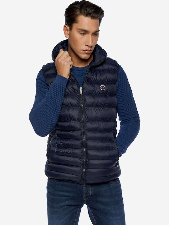 Sleeveless Jacket Puffer Navy Blue