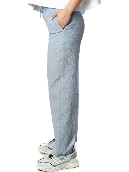 Damen Stoff Hose Hellblau