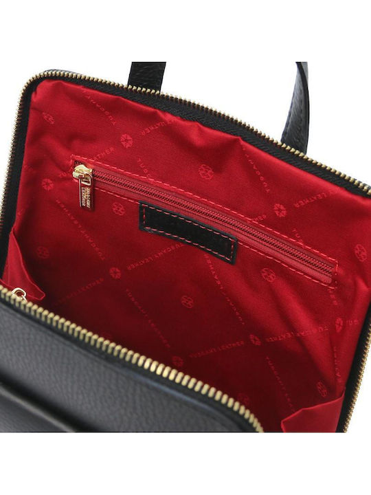 Leather Women's Bag Backpack Black