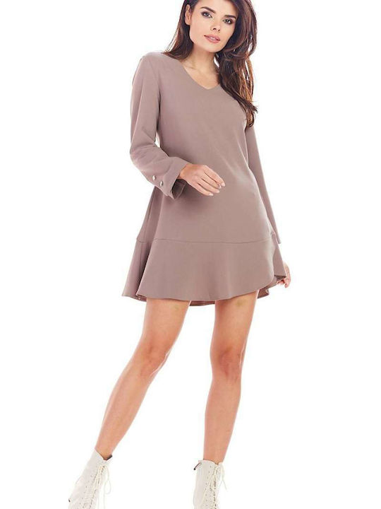 Awama Mini Shirt Dress Dress Beige