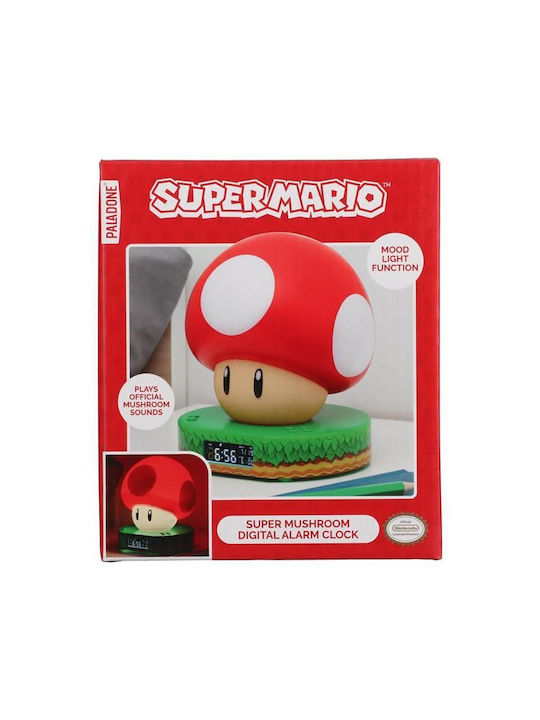 Paladone Tabletop Digital Clock with Alarm Nintendo Super Mushroom PP10064NN