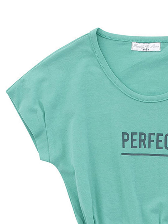Children's Dress Short Sleeve Green