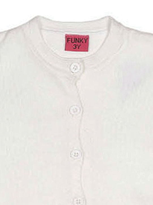 Funky Cardigan pentru copii Tricotat Alb