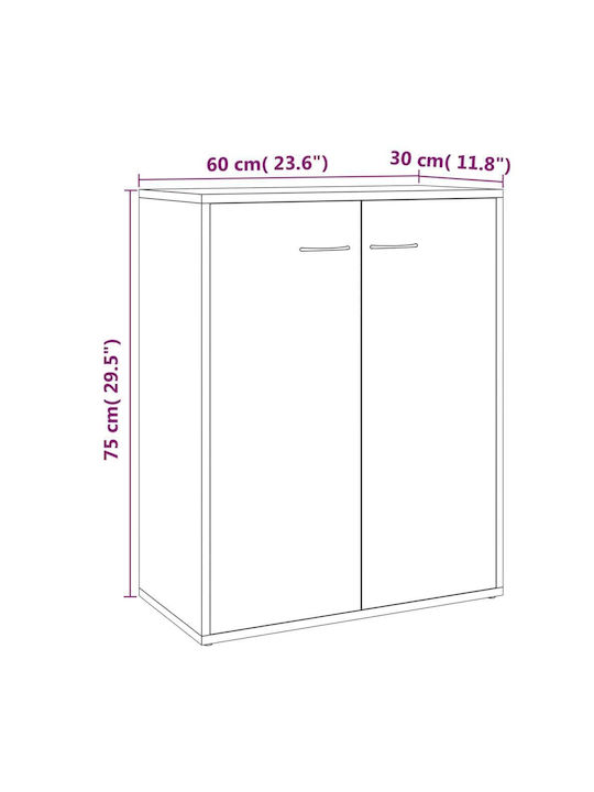 Kabinett Büro Kastanie 60x30x75cm