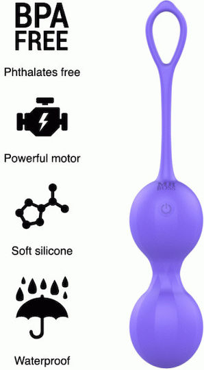 Fun Factory Dumas Ασύρματες Κολπικές Μπάλες με Δόνηση Vibrating Kegel Beads Remote Control Purple