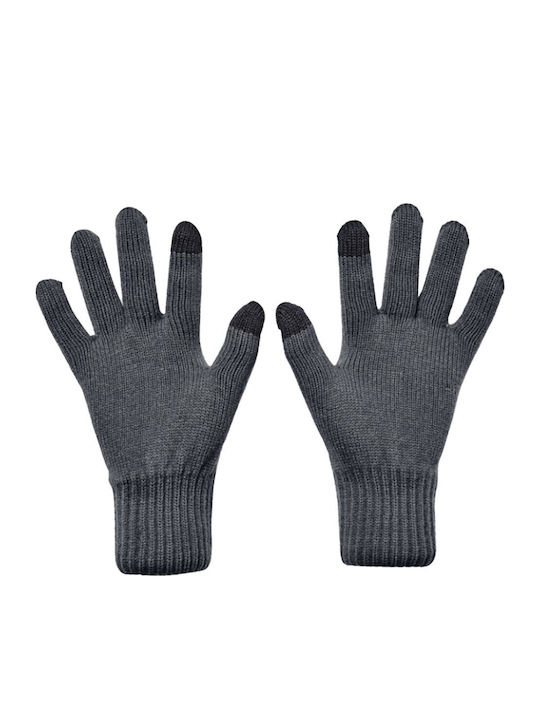 Men's Knitted Touch Gloves Gray Halftime